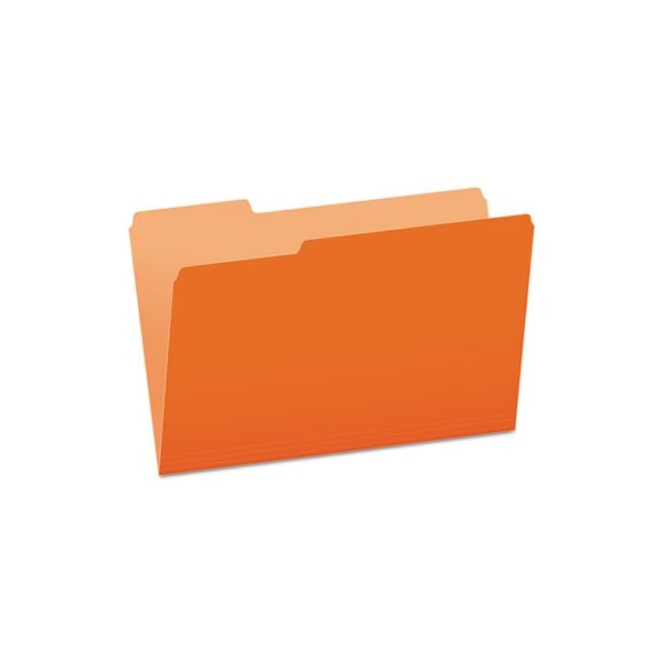 Tops Business Forms Pendaflex, COLORED FILE FOLDERS, 1/3-CUT TABS, LEGAL SIZE, ORANGE/LIGHT ORANGE, 100PK 15313ORA - main